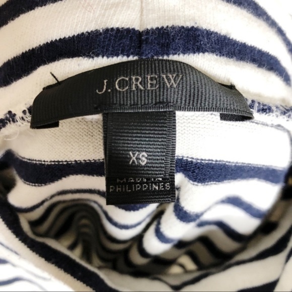J. Crew Blouse Turtleneck Striped Size XS (H75) - Picture 5 of 6